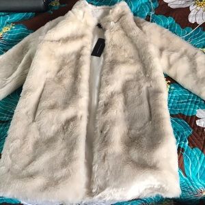 Tommy Hilfiger White fur coat